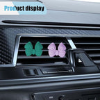 6PCS Bow Car Air Freshener Clips, Cute Air Conditioning Vent Clip, Aesthetic Car Interior Decoration Accessories, Automotive Dashboard Air Vent Trim Clip for Women Girl (Colorful 2)