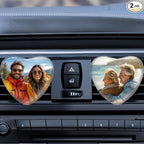 Personalized Car Air Vent Clip Pack of 2 with Your Photo and Text,Custom Different Scents Car Air Vent Clip,Interior Decoration,Decorative Accessories