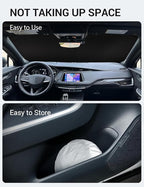 Proadsy Windshield Sun Shade for Cadillac XT4 2019-2025 2026 4-Layer Foldable Front Sunshade Protector Sun Visor Blocks UV Rays Keep Car Cooler