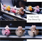 Car Fragrance Diffuser Pilot car air Outlet Fragrance Diffuser Cartoon Rotating Fan Leaf car Perfume Cute Cartoon Shape car Perfume air freshener with 2 fragrances