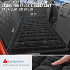 Dog Bed for Truck Back Seat Non-Slip, Truck Dog Bed Soft and Comfortable, Back Seat Pet Bed Mat for Travel, Pet Car Blanket for Backseat Extender and Seat Covers Black 59”X27.5”
