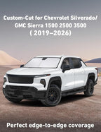 EcoNour Windshield Sunshade Compatible for Chevy Silverado/GMC Sierra 1500 2500 3500 2019-2024 2025 2026, Front Windshield Sun Shade Cover, UV Heat Protector, Car Sun Visor Interior Heat Protection