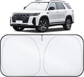 LivTee Car Windshield Sun Shade–300T Polyester, Double-Layer Design, Foldable Sunshade for Small Sedans & Mini SUV, UV & Heat Protection, Automotive Interior Sun Shield, Car Accessories(57.08"x31.5")