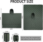 Poncho Liner Hoodie with Pocket Insulated Military Sleeping Bag Waterproof for Outdoor Camping Travel Survival Hunting Car Emergency