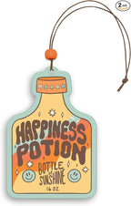 Studio Oh! Scented Hanging Car Air Fresheners - Pack of 2 Car - Natural & Exclusive Fragrance with DeoBoost Technology - Unique Design with Decorative Bead - Happiness Potion