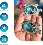 Turtle Car Accessories, Cute Turtle Air Fresheners Diffuser Vent Clip, Crystal Rhinestone Auto Air Conditioning Outlet Clip, Sea Turtles Car Decorative for Women (Blue, 2PCS)