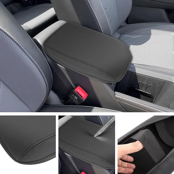 SXCY for 2025 2026 VW Tiguan Armrest Cover for 2025 2026 Volkswagen Tiguan Accessories 2025 2026 Tiguan Center Console Cover 2025 2026 Tiguan Middle Console Cover (Thin Cover with Black Line)