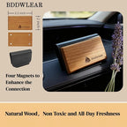 Car Air Freshener Wooden Visor Clip, Car Odor Eliminator Air Purifier with Scent Refills, Universal for Men Women, Vehicle Fragrance Diffuser for Car Truck SUV, 3 Pack (Amber Coconut Pine), Clip Included