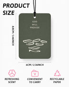 Neutral Christian Car Air Freshener 4 Pcs Coconut Scented, Religious Faith Bible Verse Car Accessories Mirror Decor for Women Men, Christian Hanging Air Freshener for Cars Closet Drawer Books