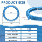 AMI PARTS 896584000-143 Pool Cleaner Front Tire with Humps for Concrete Pools Fits for Poolvergnuegen Cleaners 4 Pack
