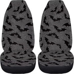 Halloween Bat Car Front Seat Covers Breathable Car Seat Covers Front Seats Only Stretch Polyester Fabric Cover Easy to Install Universal Fit for Most Vehicle