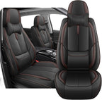 Fit for 98% of Mercedes Benz Car Seat Covers with Headrests, Premium Nappa Leather Seat Cover, Fully Wrapped Protect Modern Style Seat Cover (2-Seat Luxury, Black & Coffee)