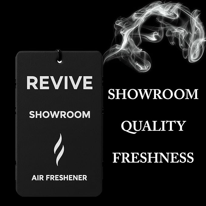 Premium Hanging Car Air Fresheners, Showroom-New Car Scent, 3-Pack, Long-Lasting & Odor Eliminating, Modern Design