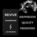 Premium Hanging Car Air Fresheners, Showroom-New Car Scent, 3-Pack, Long-Lasting & Odor Eliminating, Modern Design