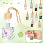 30 Pcs Appreciation Gifts Bulk Empty Car Diffuser Air Freshener Hanging Ornament Glass Essential Oil Diffuser Inspirational Gift for Teacher Employee Staff Nurse