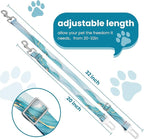 Adjustable pet cat and Dog car seat Belt，The Lanyard is Flexible and Adjustable from 20 to 33 inches(Blue Marble)