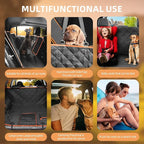 Scratchproof Dog Car Seat Cover For Back Seat, Waterproof Back Seat Pet Cover For Dogs With Mesh Window,Storage Pocket,Side Flap,Collapsible Nonslip Dog Seat Cover Universal Size Fit for Car/Truck/SUV