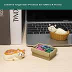 Miniature Cat Figurine kit Mini Resin Statue for Office Desk Figurine Organizer for Nightstand Garden Fairy Accessories Deco Car Dashboard Gift for Cat Lovers