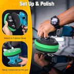8 Pcs Buffing Pads, Polishing Pad 5.5 Inch 138mm for 5 Inch Backing Plate, High-Density & Reusable Buffing Sponge Pads and Woolen Pads Cutting Polishing Pad Kit for Car Buffer Polisher & Waxing