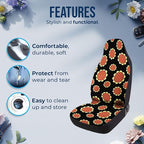 GENANY Sunflower Pattern Car Seat Covers Set of 2, Breathable Front Seat Covers for Truck Sedan SUV, Anime Car Accessories, Anime Gift for Women Men