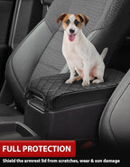 KBH Center Console Armrest Cover for Toyota Camry 2012 2013 2014 2015 2016 2017, Vinyl Leather Trim, Car Arm Rest Cushion Pad Protective Covering, Anti-Scratch, Black