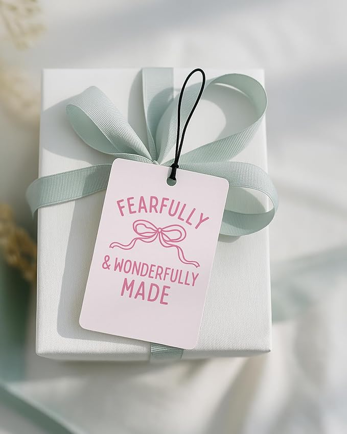 Pink Christian Car Air Freshener 4 Pcs Coconut Scented, Preppy Religious Bible Verse Car Accessories Mirror Decor for Women, Girly Christian Hanging Air Freshener for Cars Closet Drawer Books
