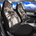 Funny Tiger Car Front Seat Cover Set Decorative Automotive Seat Cushion Covers Soft Front Bucket Seat Cover Fit Most Car Truck SUV Van for Men Women