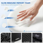 Office Chair Cushion for Tailbone & Back Pain Relief, Strong Lumbar Support Ergonomic Cushions, Comfortable Memory Foam Cushion for Pain Relief, Suitable for Office Chairs, Home Chairs, Car