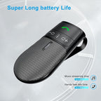 Hands-Free Bluetooth Speaker for Car: Handsfree Wireless Speaker Kit for Cell Phone in Car - Support Auto Power On Siri Google Voice Assistant with Mic Compatible with Samsung Android iPhone