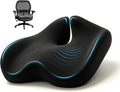 Ergonomic Seat Cushion for Sciatica & Tailbone Pain Relief – Extra Large Memory Foam Office Chair Cushion for Long Sitting, Orthopedic Coccyx Cushion for Desk Chair, Car & Wheelchair(Black)