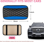 Car Center Console Cushion Pad, PU Leather Waterproof Auto Armrest Box Cover Protector, Comfortable Armrest Seat Box Cover Mat, Universal Car Accessories for SUV Truck (Blue)
