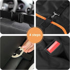 Scratchproof Dog Car Seat Cover For Back Seat, Waterproof Back Seat Pet Cover For Dogs With Mesh Window,Storage Pocket,Side Flap,Collapsible Nonslip Dog Seat Cover Universal Size Fit for Car/Truck/SUV