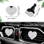 Frienda 8 Pcs Bling Car Air Vent Clips Crystal Rhinestone Air Conditioning Outlet Clip Cute Diamond Interior Car Accessories for Women (Classic Style)