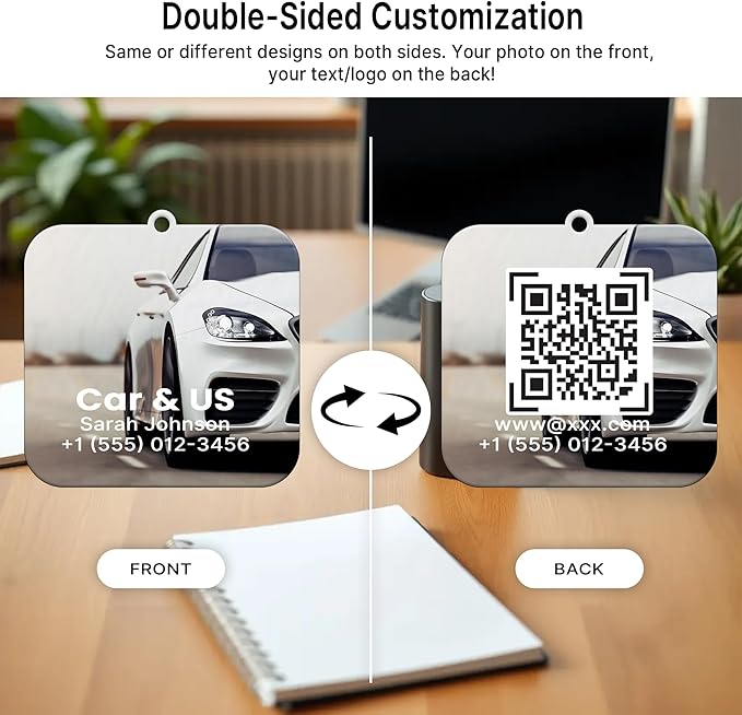 10/50/100Pcs Custom Logo Bulk Car Air Fresheners, Wholesale Custom Double-Sided Car Air Fresheners with Photo Text Logo, Suitable for Truck and Car Drivers, as Well as Business Logos (10 Rectangle)