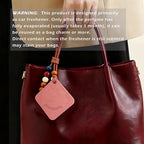 Leather Rearview Mirror Accessories Bible Verse She will not Fall Religious Gifts for Women New Car Smell Leather Car Air Freshener Hanging Bag Charms for Handbags