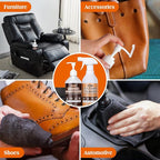 Leather Cleaner and Conditioner Kit-2×18oz, Leather Cleaner for Car Seats, Furniture, Couches, Shoes & Boots, pH-Balanced, Restores & Protects All Leather For Natural, Synthetic, Faux, Pleather