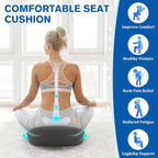 Seat Cushion Office Chair Cushion for Back & Tailbone & Sciatica Pain Relief, Grey Memory Foam Desk Chair Pressure Relief Seat Cushion for Long Sitting Car Drivers, Office Worker