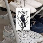Funny Gothic Skull Black Crow Car Air Freshener 4 Pcs, Dark Humor Raven Hanging Air Freshener for Cars Closet Drawer Books, Witchy Goth Bird Floral Car Accessories for Women Men