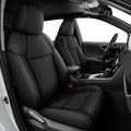 AOMSAZTO Custom Fit Seat Covers for Toyota RAV4 2019 2020 2021 2022 2023 2024 2025 LE XLE XLE Premium Limited, Custom Fit Full Set Faux Leather Black