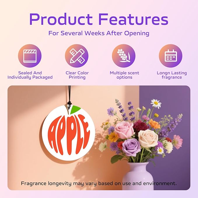 HINFKA 10-1000 Pcs Custom Air Fresheners with Picture – Personalized Double-Sided Photo or Logo Bulk Air Freshener, Customized Gifts for Corporate and Business Branding