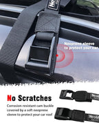 Soft Roof Rack Pads with Single Wrap-Rax Straps and Storage Bag, Universal Car Roof Rack for Surfboard, Kayak, SUP Paddleboard, Canoe, 28" (Pair)