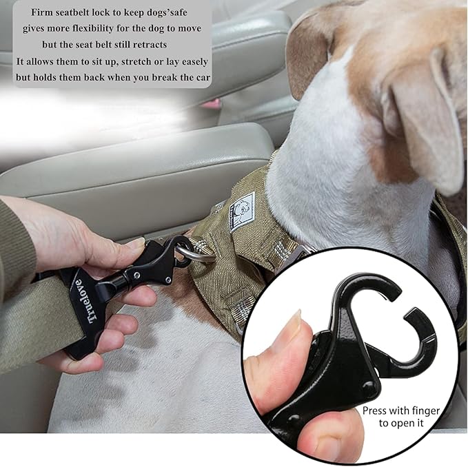 Dog Seat Belt Clip Universal Dog Car Restraint - Portable Vehicle Seatbelt Harness for Pet Car Travel(Purple)