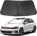 Windshield SunSshade Compatible with 2013-2021 Volkswagen Golf GTI e-Golf VW Golf R 4 Door Hatchback Accessories Sunshade Sun Visor Protector Keeps Car Cool