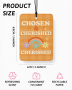 Inspirational Christian Car Air Freshener 4 Pcs Coconut Scented, Cute Religious Faith Car Accessories Mirror Decor for Women, Bible Verse Hanging Air Freshener for Cars Closet Drawer Books