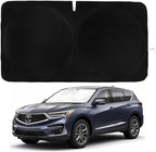 Windshield Sun Shade -Certified 99.87% UVB & 99.02% UVA Car Sun Shade. Award Winning Sunshade - Patented Technology | Compatible for Acura RDX (2019-2026) | Car Shades by Kinder Fluff