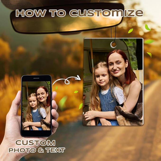 Custom Air Fresheners with Picture, Personalized Air Freshener for Cars, Customized Photo Gift with Scents for Family and Lovers
