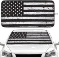 American Flag Car Windshield Sun Shade Foldable Sunshade Front Window Cover Sun Visor Protector Accessories (59x27.5 inches)