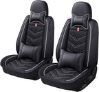 Car Seat Cover 2 Seats for Chevrolet Camaro 2000-2024, Durable Wear Resistant Waterproof Vehicle Cushion Covers, Breathable No Odor Premium Leather Vehicle Seat Covers.(Luxury,Black White)