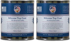Countryman Coatings - 100% Silicone Roof Coating Restore Your Roof in a Day Seal Leaks, Cracks, Seams, Penetrations Adheres to All Surfaces (1 Quart, White) (Pack of 2)