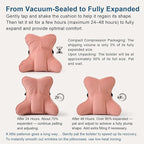 Lumbar Support Pillow (Pat. Pend) for Office Chair, Couch, Recliner & Car Seat, Ergonomic Back Support Cushion for Lower Back Pain Relief, Washable Lumbar Pillow, Blush Pink